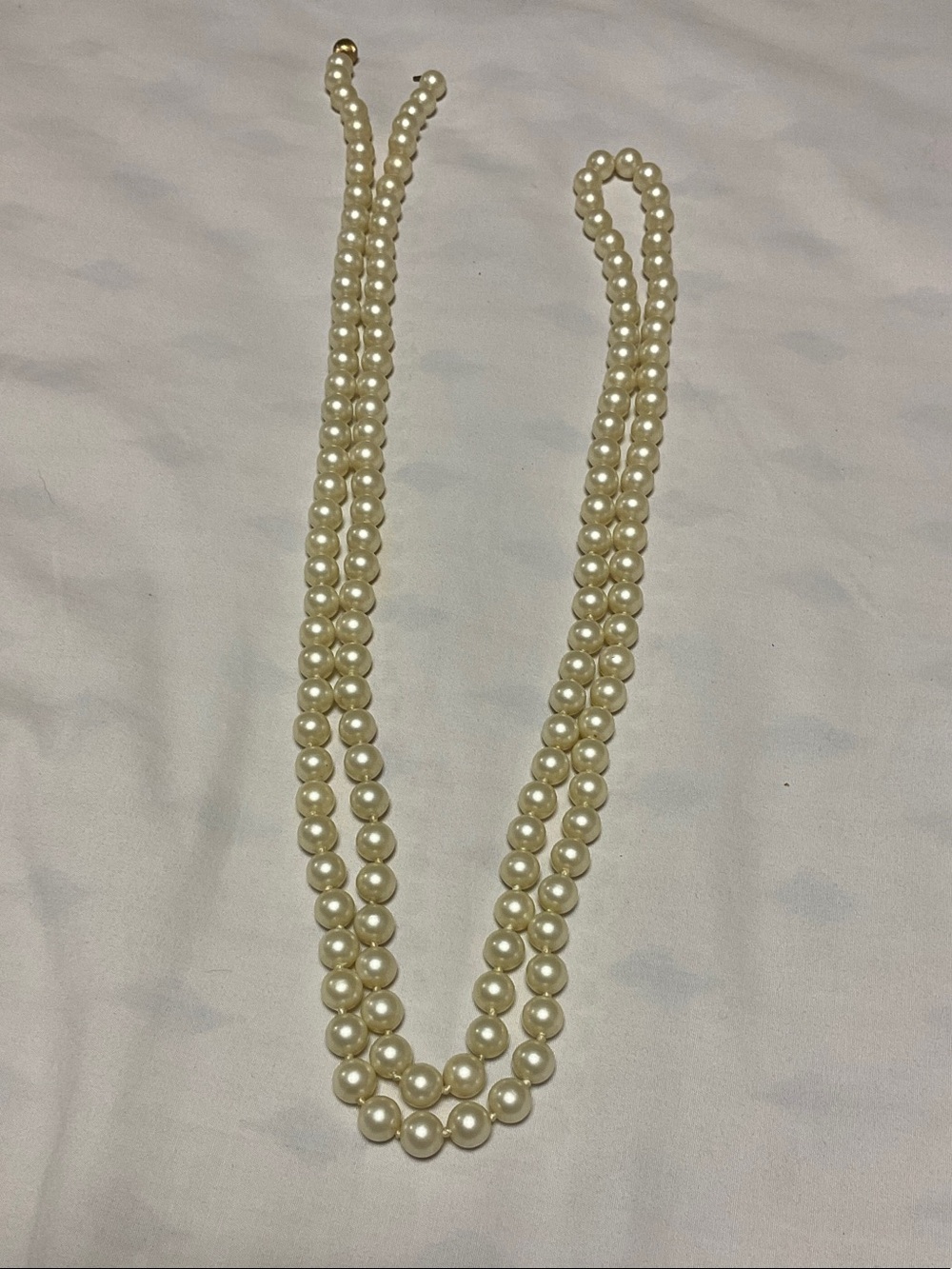 Vintage Unknotted Opera-Length Faux Pearl Strand